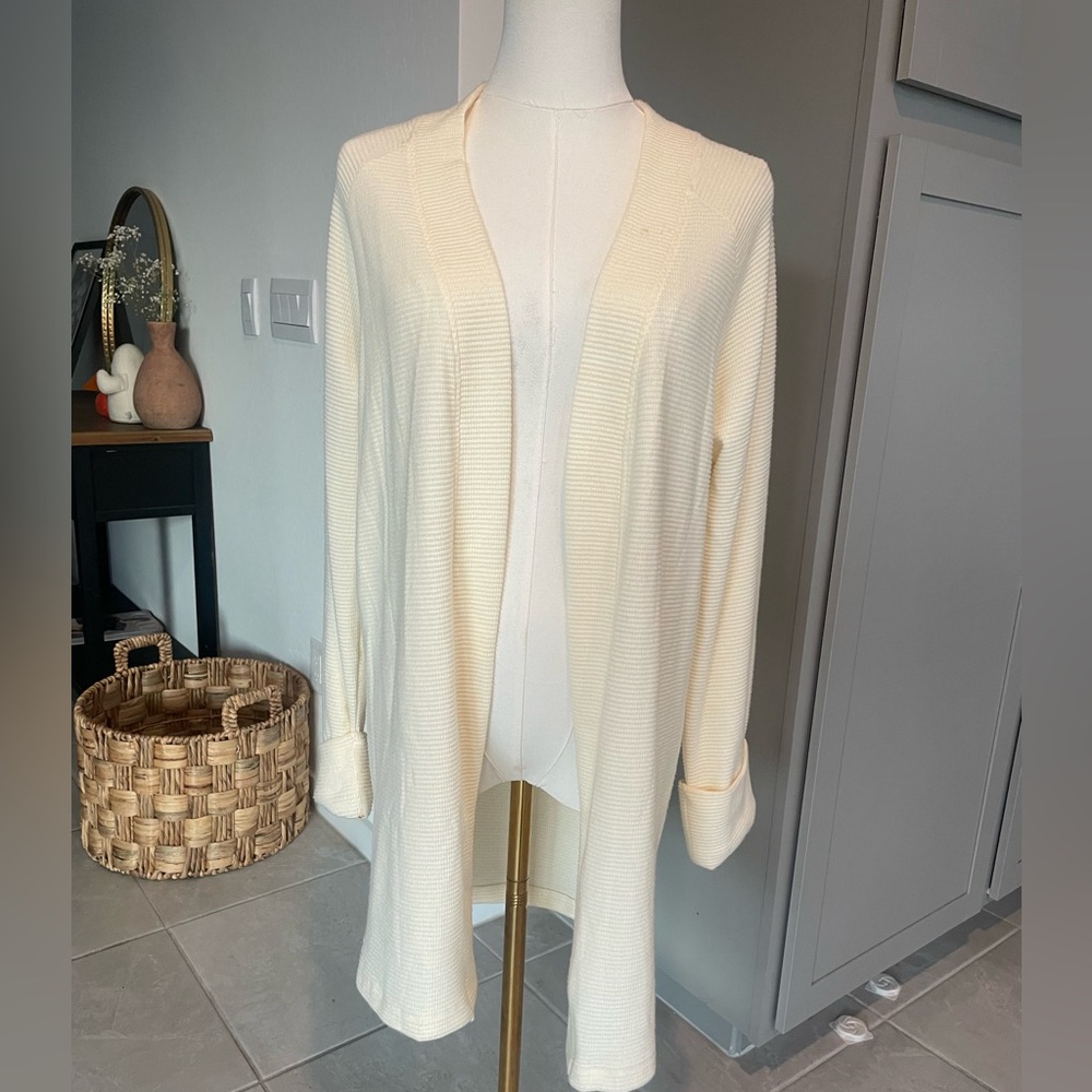 Three Dots Cream Open-Front Cardigan – Size XS (Three-Dots.com)